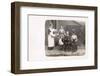 Family with Three Dogs and a Servant-null-Framed Photographic Print