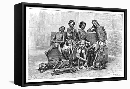 Famine Victims, India, 1895-Charles Barbant-Framed Stretched Canvas