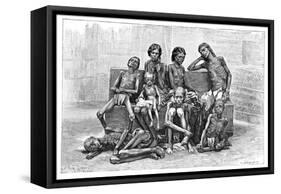 Famine Victims, India, 1895-Charles Barbant-Framed Stretched Canvas