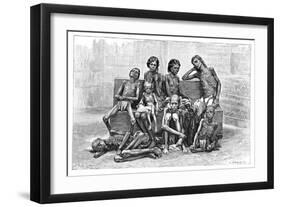 Famine Victims, India, 1895-Charles Barbant-Framed Giclee Print