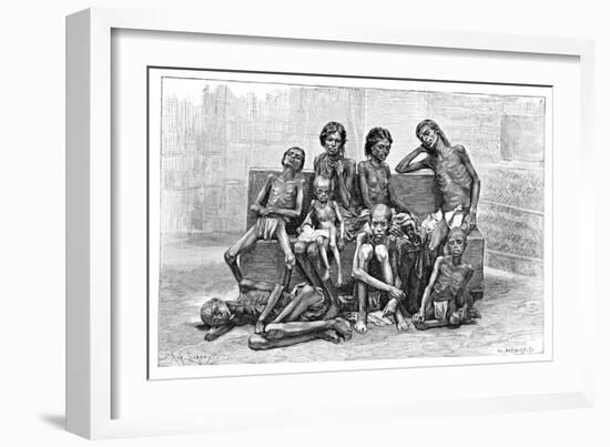 Famine Victims, India, 1895-Charles Barbant-Framed Giclee Print