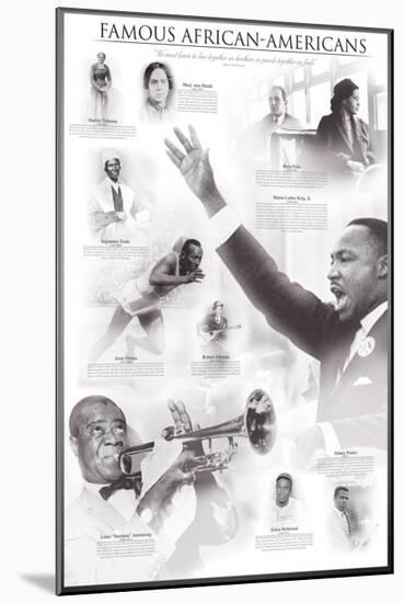 Famous African-Americans-null-Mounted Premium Giclee Print