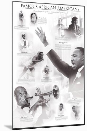 Famous African-Americans-null-Mounted Premium Giclee Print