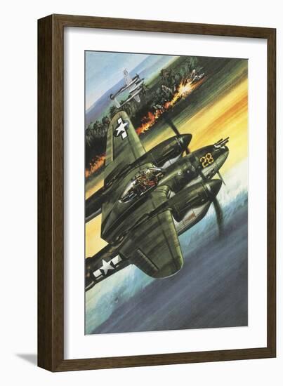 Famous Aircraft and Their Pilots: Lockheed Lightning - Major Richard I. Bong-Wilf Hardy-Framed Giclee Print