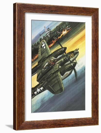 Famous Aircraft and Their Pilots: Lockheed Lightning - Major Richard I. Bong-Wilf Hardy-Framed Giclee Print