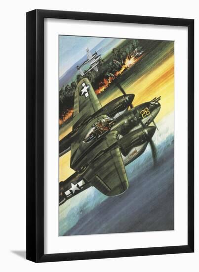 Famous Aircraft and Their Pilots: Lockheed Lightning - Major Richard I. Bong-Wilf Hardy-Framed Giclee Print