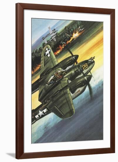 Famous Aircraft and Their Pilots: Lockheed Lightning - Major Richard I. Bong-Wilf Hardy-Framed Giclee Print