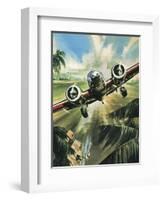 Famous Aircraft and Their Pilots: Lockheed Ten Electra - Amelia Earhart-Wilf Hardy-Framed Giclee Print