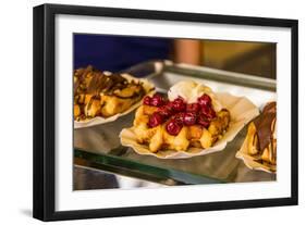 Famous Belgian waffles, Bruges, West Flanders, Belgium.-Michael DeFreitas-Framed Photographic Print