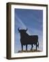 Famous Bull Symbols of the Bodegas Osborne, Puerto De Santa Maria, Spain-Walter Bibikow-Framed Photographic Print