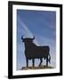 Famous Bull Symbols of the Bodegas Osborne, Puerto De Santa Maria, Spain-Walter Bibikow-Framed Photographic Print