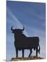 Famous Bull Symbols of the Bodegas Osborne, Puerto De Santa Maria, Spain-Walter Bibikow-Mounted Photographic Print