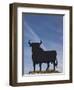 Famous Bull Symbols of the Bodegas Osborne, Puerto De Santa Maria, Spain-Walter Bibikow-Framed Photographic Print