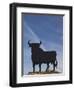 Famous Bull Symbols of the Bodegas Osborne, Puerto De Santa Maria, Spain-Walter Bibikow-Framed Photographic Print