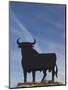 Famous Bull Symbols of the Bodegas Osborne, Puerto De Santa Maria, Spain-Walter Bibikow-Mounted Photographic Print