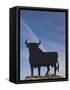 Famous Bull Symbols of the Bodegas Osborne, Puerto De Santa Maria, Spain-Walter Bibikow-Framed Stretched Canvas