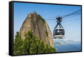 Famous Cable Car Leading Up to the Sugarloaf in Rio De Janeiro, Brazil, South America-Michael Runkel-Framed Stretched Canvas