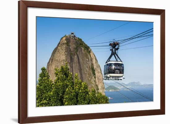 Famous Cable Car Leading Up to the Sugarloaf in Rio De Janeiro, Brazil, South America-Michael Runkel-Framed Photographic Print