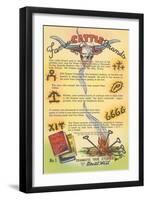 Famous Cattle Brands-null-Framed Art Print