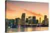Famous City of Miami, Summer Sunset-prochasson-Stretched Canvas