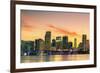 Famous City of Miami, Summer Sunset-prochasson-Framed Photographic Print