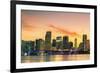 Famous City of Miami, Summer Sunset-prochasson-Framed Photographic Print