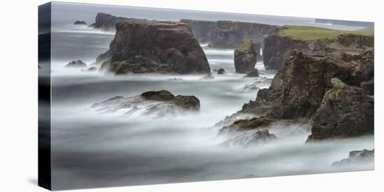 Famous Cliffs and Sea Stacks of Esha Ness, Shetland Islands-Martin Zwick-Stretched Canvas