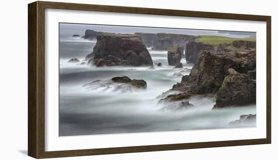 Famous Cliffs and Sea Stacks of Esha Ness, Shetland Islands-Martin Zwick-Framed Photographic Print