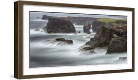 Famous Cliffs and Sea Stacks of Esha Ness, Shetland Islands-Martin Zwick-Framed Photographic Print