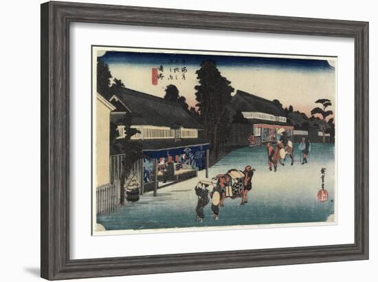 Famous Cloth of Arimatsu, Narumi, C. 1833-Utagawa Hiroshige-Framed Giclee Print