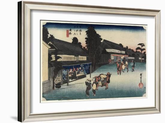 Famous Cloth of Arimatsu, Narumi, C. 1833-Utagawa Hiroshige-Framed Giclee Print