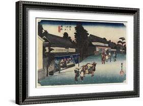 Famous Cloth of Arimatsu, Narumi, C. 1833-Utagawa Hiroshige-Framed Giclee Print