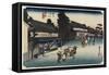 Famous Cloth of Arimatsu, Narumi, C. 1833-Utagawa Hiroshige-Framed Stretched Canvas