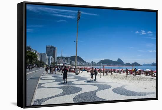 Famous Copacabana, Rio De Janeiro, Brazil, South America-Michael Runkel-Framed Stretched Canvas