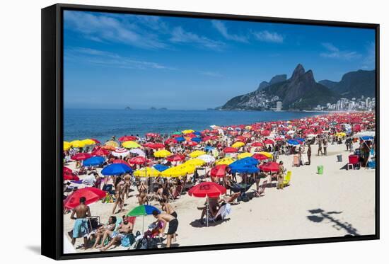 Famous Copacabana, Rio De Janeiro, Brazil, South America-Michael Runkel-Framed Stretched Canvas