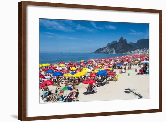 Famous Copacabana, Rio De Janeiro, Brazil, South America-Michael Runkel-Framed Photographic Print