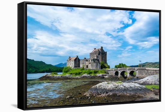 Famous Eilean Donan Castle in the Highlands of Scotland-franky242-Framed Stretched Canvas