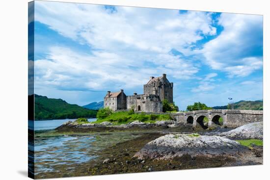 Famous Eilean Donan Castle in the Highlands of Scotland-franky242-Stretched Canvas