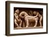 Famous Erotic Stone Carving Bas Relieves, Lakshmana Temple, Khajuraho, India. Unesco World Heritage-f9photos-Framed Photographic Print