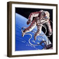 Famous Firsts: Space-Walk!-Wilf Hardy-Framed Giclee Print