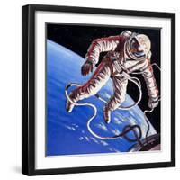 Famous Firsts: Space-Walk!-Wilf Hardy-Framed Giclee Print