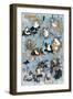 Famous Heroes of the Kabuki Stage Played by Frogs, Japanese Wood-Cut Print-Lantern Press-Framed Art Print