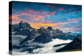 Famous Italian National Park Tre Cime Di Lavaredo. Dolomites, South Tyrol. Auronzo-scorpp-Stretched Canvas
