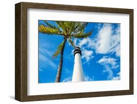 Famous Lighthouse at Cape Florida in the South End of Key Biscayne , Miami-Kamira-Framed Photographic Print