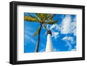 Famous Lighthouse at Cape Florida in the South End of Key Biscayne , Miami-Kamira-Framed Photographic Print