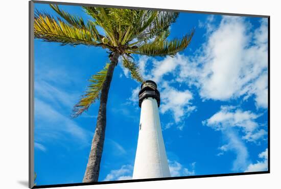 Famous Lighthouse at Cape Florida in the South End of Key Biscayne , Miami-Kamira-Mounted Photographic Print