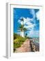 Famous Lighthouse at Cape Florida in the South End of Key Biscayne , Miami-Kamira-Framed Photographic Print