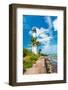 Famous Lighthouse at Cape Florida in the South End of Key Biscayne , Miami-Kamira-Framed Photographic Print