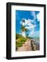 Famous Lighthouse at Cape Florida in the South End of Key Biscayne , Miami-Kamira-Framed Photographic Print