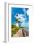 Famous Lighthouse at Cape Florida in the South End of Key Biscayne , Miami-Kamira-Framed Photographic Print